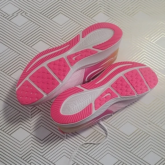 💖Nike sneakers (White/Pink and yellow)💖 - Picture 3 of 4